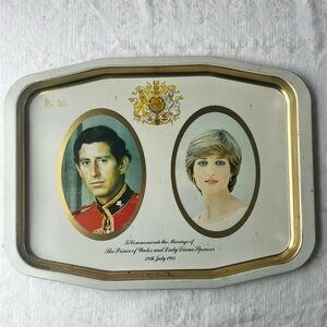 Vintage Commemorative Royal Wedding Tray